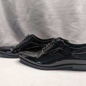 SuitSupply Mens Black Patent Leather Tuxedo Formal Oxford Dress Shoes 44 US11